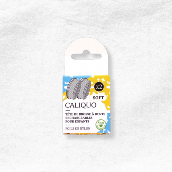 Pack de 2 recharges pour brosse à dents enfant souples
